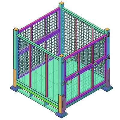 Metal Pallet Box On Rack